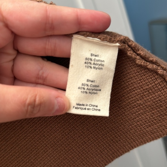 L’Agence Lacey Knit Blazer Hemmed Sleeves Removed Shoulder Pads Acorn Brown Lg - Picture 5 of 10